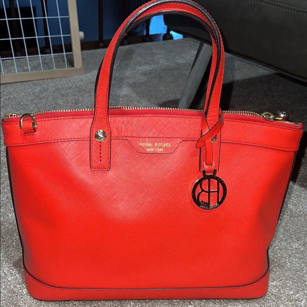 Henri Bendel Orange Tote Bag